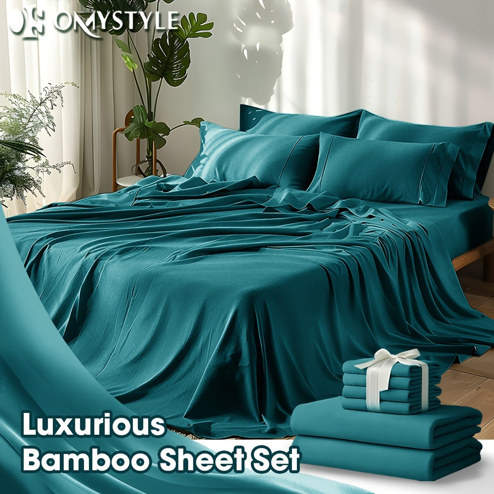 Fitted Sheet Set Cooling Deep Pocket - 2000TC Soft Microfiber Bed Sheet, Shrink Fade Wrinkle Resistant, 11 Colors 4 Sizes
