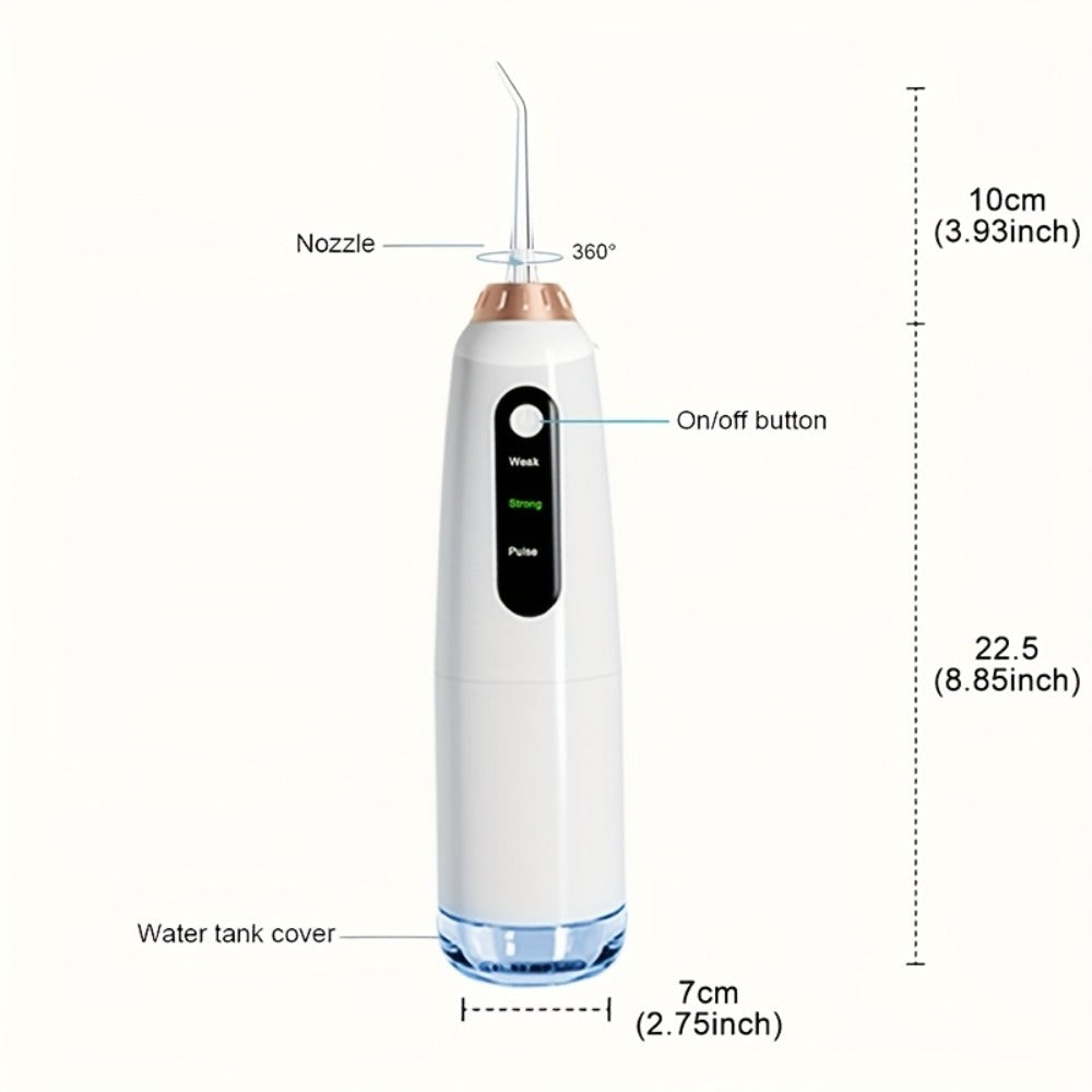 Water Flosser Oral Care Kit ¨C 3-Mode Portable Electric Dental Cleaner, USB Rechargeable, 4-Function Nozzle, Tooth Whitening Device & Electric Toothbrush Set for Travel & Home Use