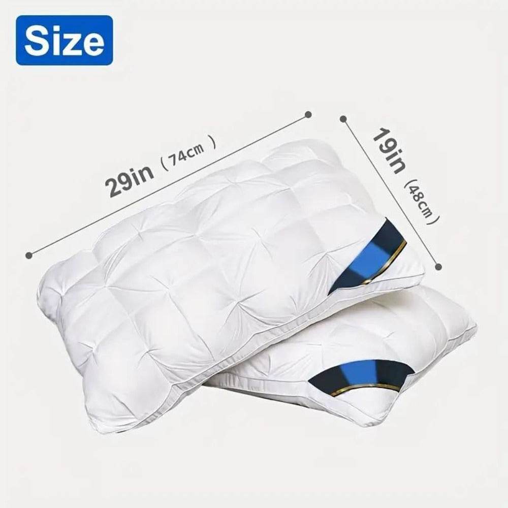 Hotel Quality Pillow Soft Polyester Fiber Bed Pillow with Zipper Closure for Deep Sleep Neck Support, Machine Washable All Season Pillow for Home Bedroom, White Grey 1 2 4 Pack