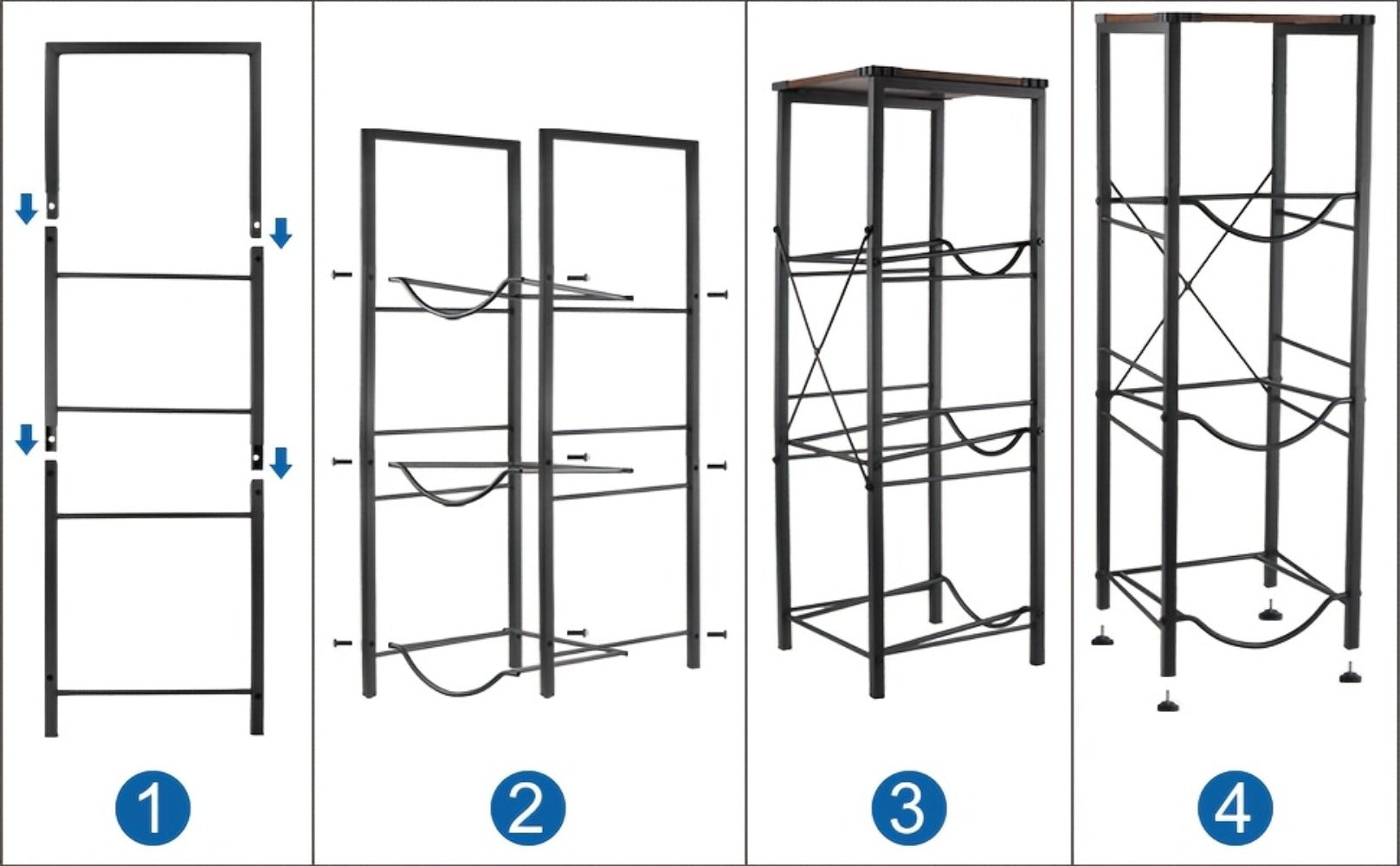 Water Jug Holder 5 Gallon 3-Tier Standing Shelf | Water Bottle Rack Organizer for Kitchen Office Living Room
