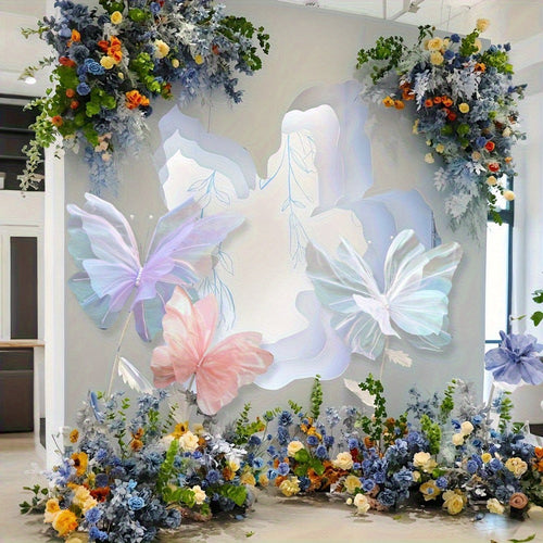 3D Butterfly Wall Decor Large 50cm Artificial Butterfly Decorations for Wedding Birthday Baby Shower Party Home Wall Decor 3 Pieces