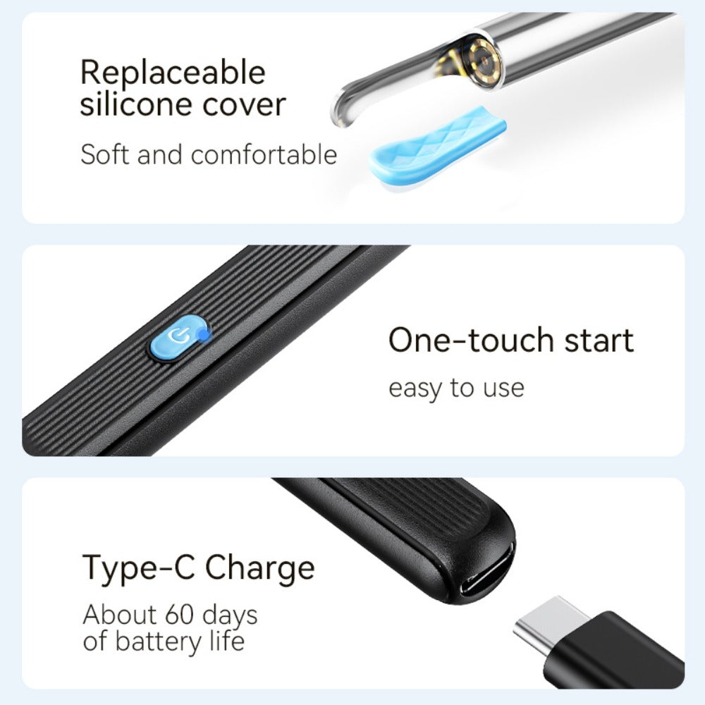 1080P Ear Wax Removal Tool with Camera ¨C Wi-Fi Ear Cleaning Kit with 6 Spoons & Tweezers, Rechargeable, Visual Ear Cleaner for Safe Ear Care at Home