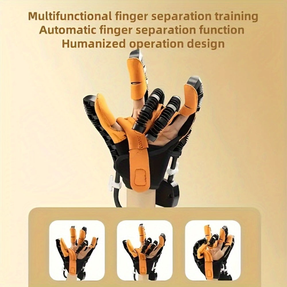 Rehabilitation Robot Gloves for Hand & Finger Training, Air Pressure Finger Exercise Device with LCD Touch Screen, Stroke Recovery & Finger Separation Rehab Glove for Elderly, Left or Right Hand M-XXL