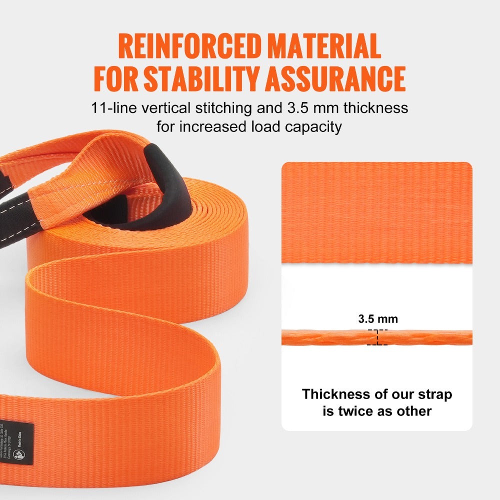 Tow Strap Recovery Kit 3 Inch x 30 ft 36000 lbs Breaking Strength Triple Reinforced Loop Protective Sleeves D-Ring Shackles Storage Bag for Truck Jeep SUV ATV Off Road