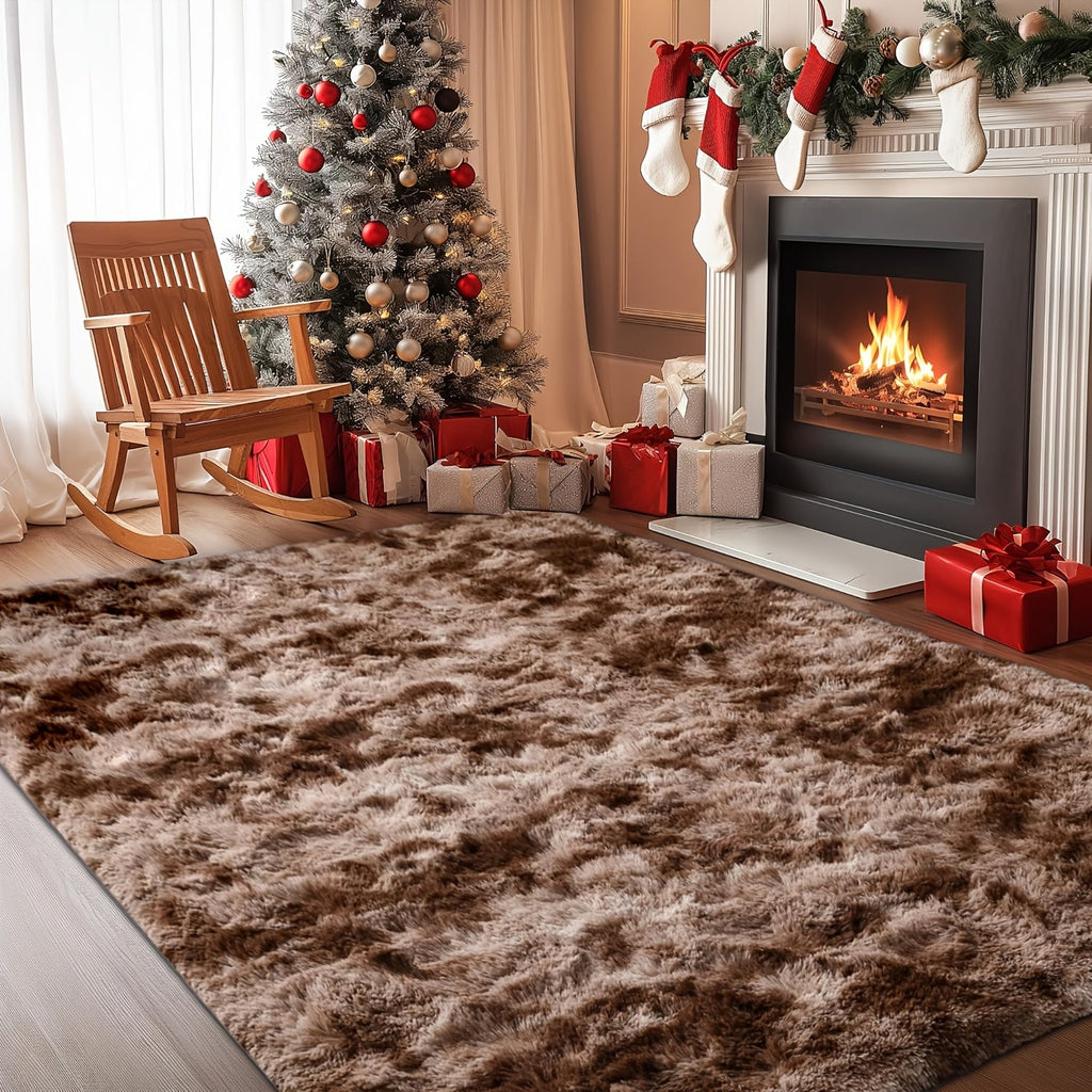 Non-Slip Area Rug Fluffy Soft Carpet - Modern Home Decor Floor Mat for Living Room, Bedroom, Kitchen & Bathroom | Easy Clean Cute Plush Rug in Multiple Colors & Sizes | Indoor Anti-Slip Floor Decoration