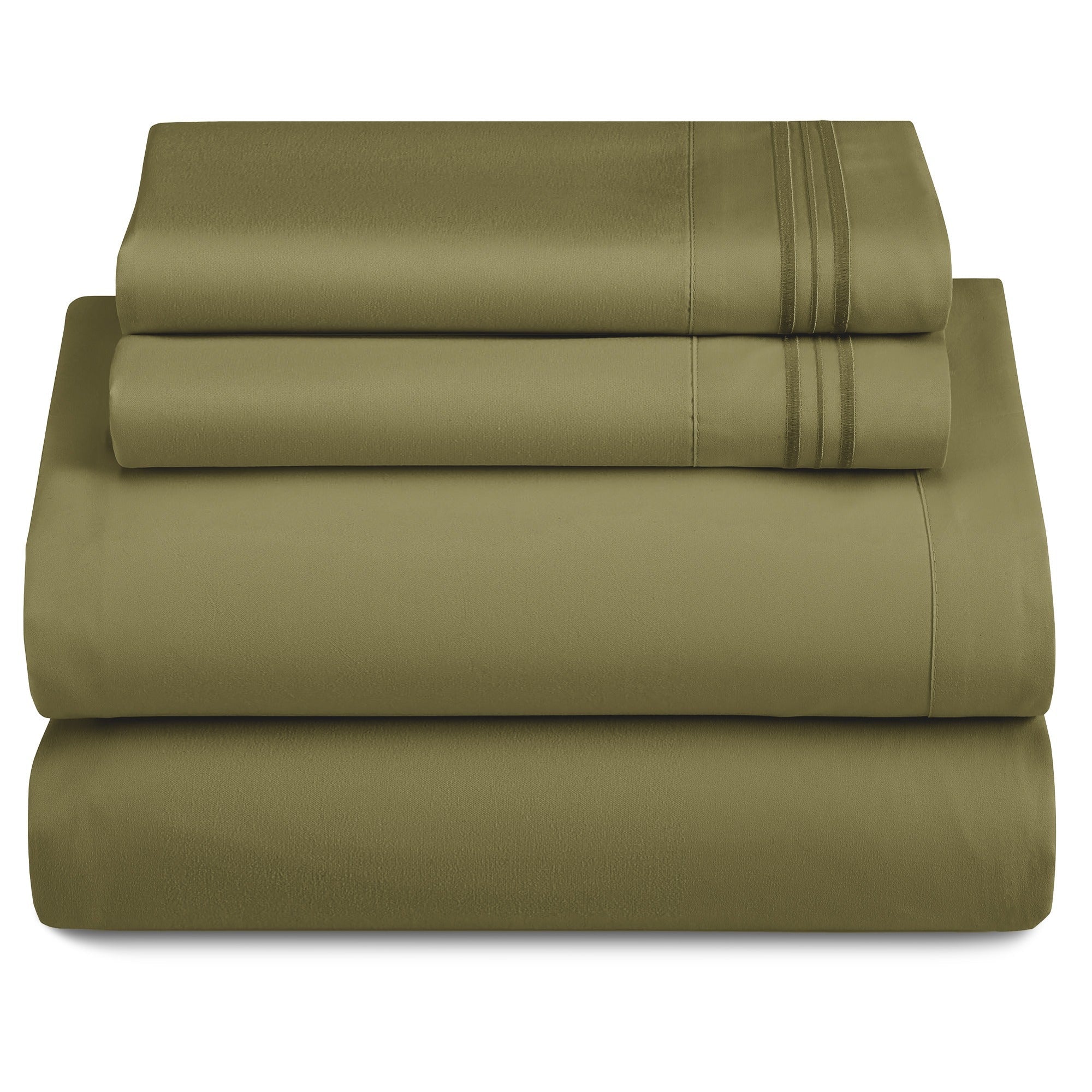 Bed Sheets Set 4-Piece Microfiber 1800 Series Deep Pocket Fitted Sheet Flat Sheet Pillowcases Soft Breathable Wrinkle Fade Resistant Twin Full Queen King Cal King 20 Colors