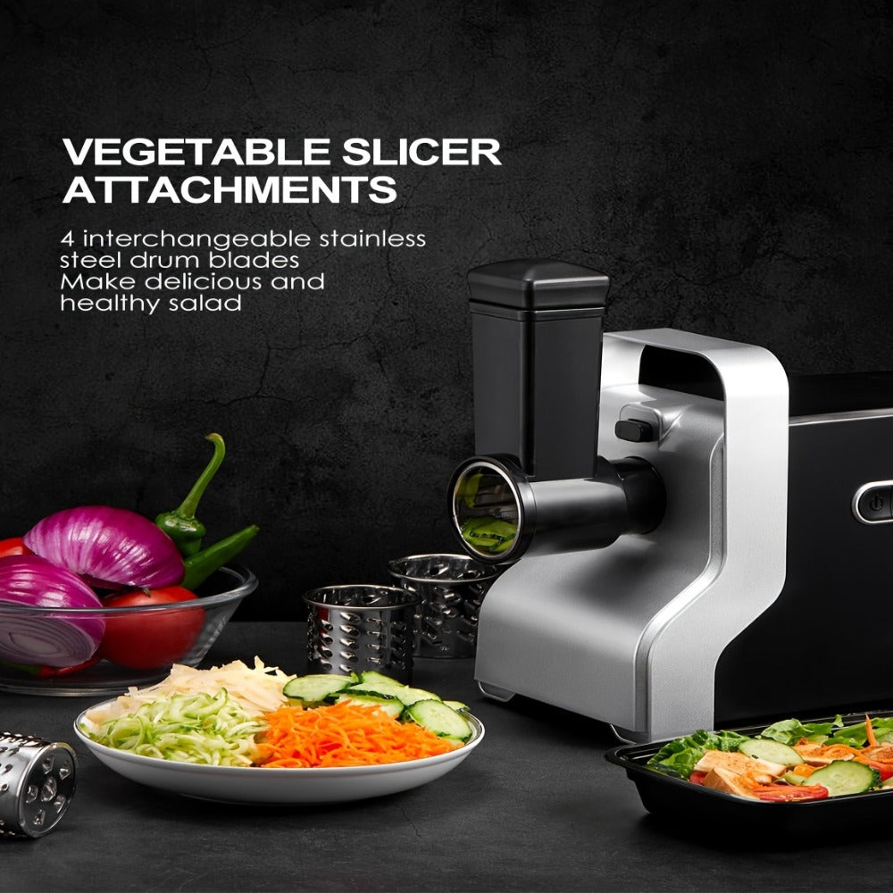Electric Meat Grinder 5-in-1 with Sausage Stuffer Vegetable Slicer Tomato Juicer Kubbe Kit 3 Grinding Plates 3 Speed Settings 4.5 lbs per Min