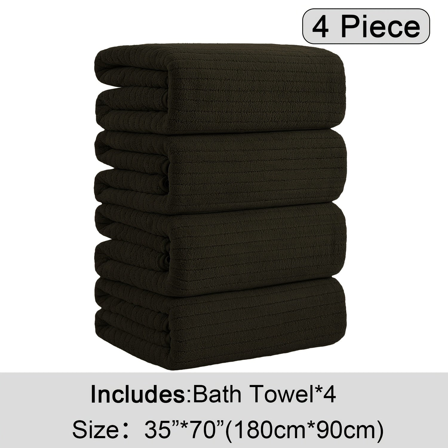 Bath Towels Set 4 Pack 35x70 Inch Oversized Extra Large - Microfiber Super Absorbent Quick Dry XL Bath Sheet Soft Bathroom Towels | 13 Colors | Family Hotel Spa Shower Towel Set Coastal Style
