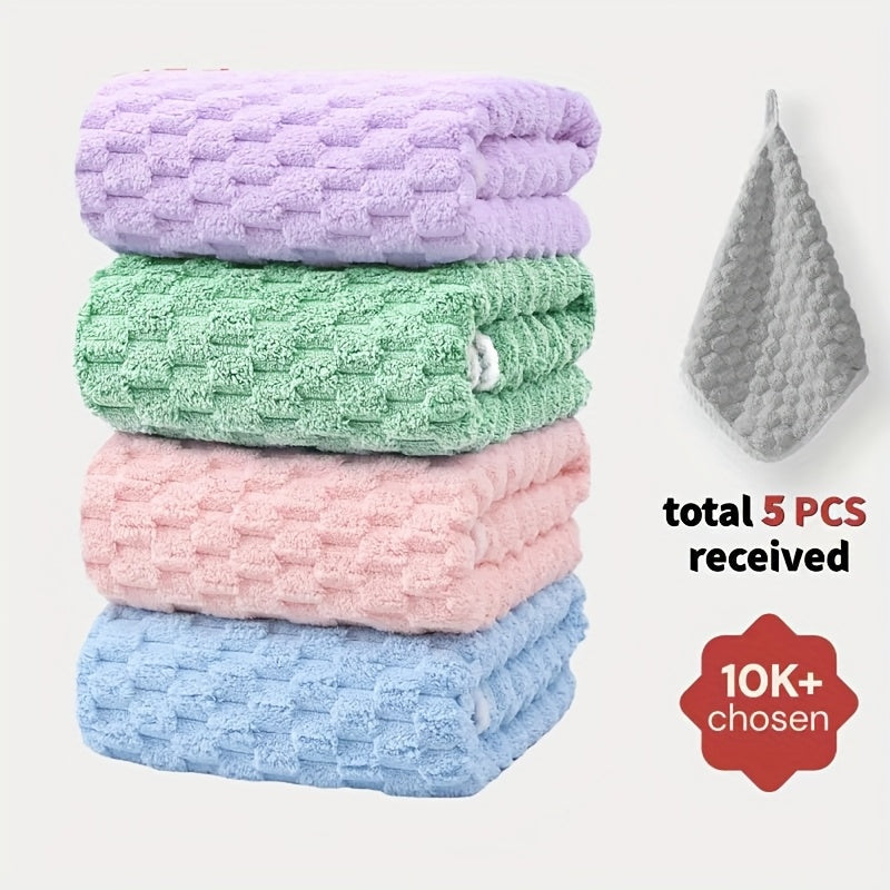 Waffle Weave Bath Towels Set 4 Pack or 8 Pack - Ultra Soft Super Absorbent Quick Dry Microfiber Moire Textured Towels | Spa Gym Travel Daily Use | Multi-Color Sets Gray Pink Blue Beige Gift Set