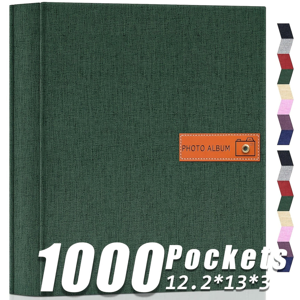 Photo Album 4x6 200 & 1000 Pockets with Label ¨C Linen Hardcover Memory Book for Wedding, Baby, Travel, Anniversary, Birthday & Graduation Gifts