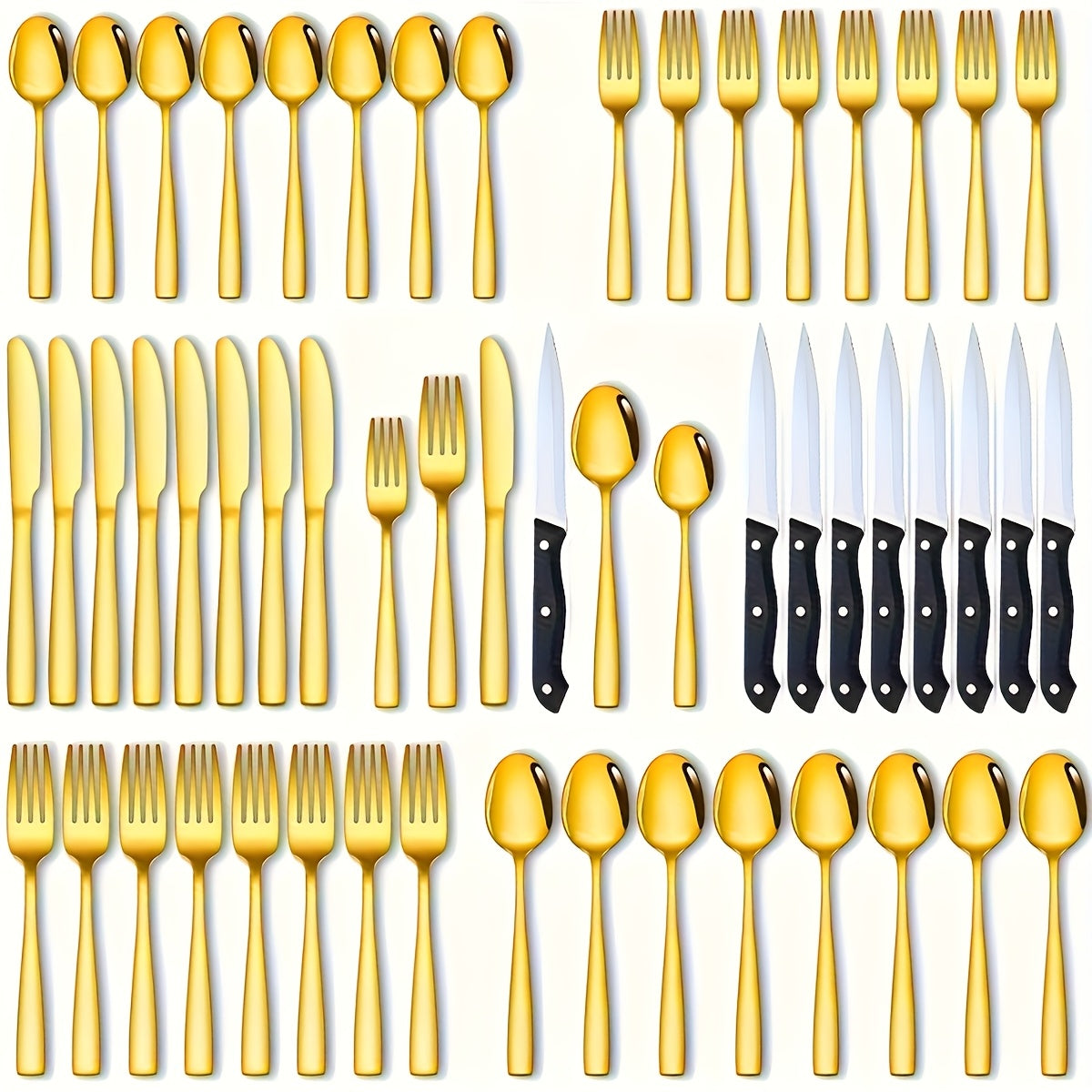 Stainless Steel Flatware Set, Mirror-Polished Cutlery Set for Home & Hotel, Gift Box Included, Dishwasher Safe Silverware for Parties, Weddings & Banquets