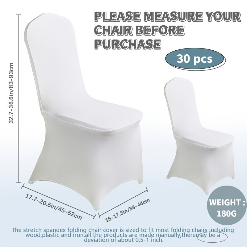 Spandex Chair Covers Bulk, Elastic Stretch Universal Fit Banquet Chair Protectors ¡ª Machine Washable Wedding Chair Covers for Weddings, Parties, Banquets & Events | Black & White | 30-150 Pack