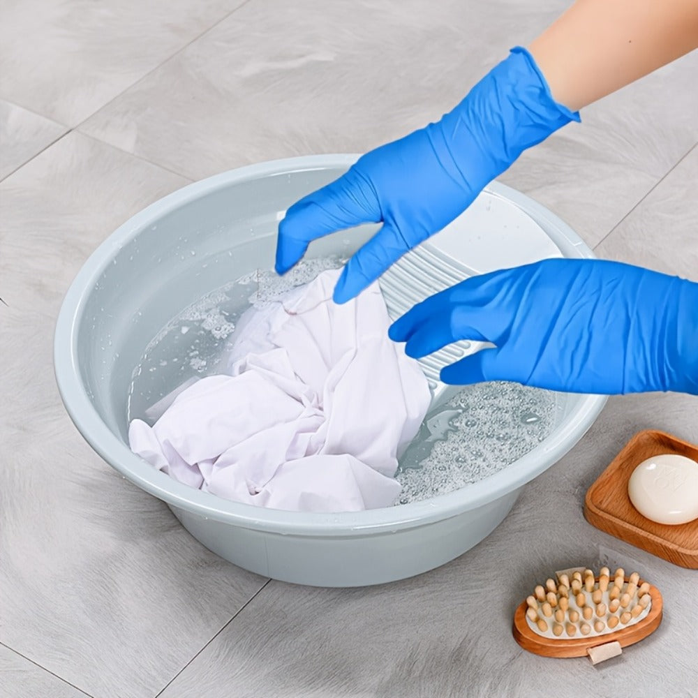 Anti-Slip Nitrile Gloves Bulk 200/500/1000pcs, Disposable Latex-Free Gloves for Aquarium Cleaning Pet Care Food Handling, S M L Sizes, Cost-Effective Value Pack