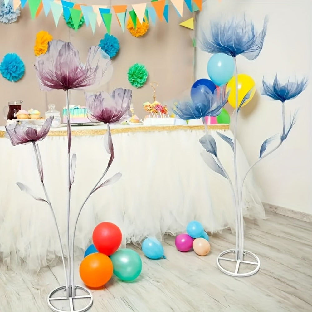 Artificial Silk Peony Flowers Giant Set of 3 Large Fake Flowers with Base & Branches for Wedding, Birthday Party, Home Decor & Window Display ¨C 8 Colors