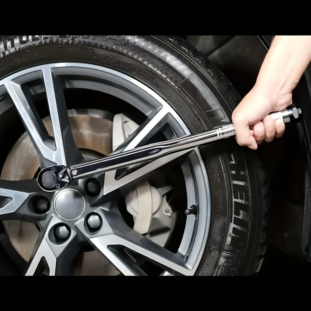 Torque Wrench Adjustable Drive 3/8¡± & 1/2¡± - Preset Click Torque Wrench for Automotive, Bike & Bicycle Maintenance, Ratchet Wrench with Dual Scale, Accurate & Durable, Gift for Husband & Car Enthusiasts