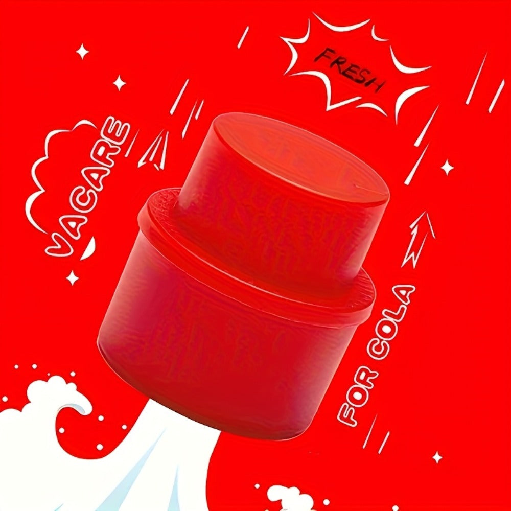Soda Bottle Caps 3-Pack Carbonation Saver ¨C Squeeze to Restore Bubbles & Lock in Freshness | Leak-Proof Reusable Bottle Caps in Black Red Combo | Fridge Travel Outdoor Kitchen Drink Accessories