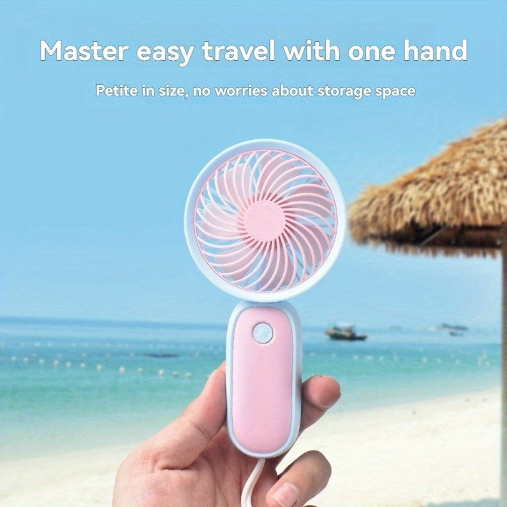 Mini Handheld Fan Bulk 12 Pack | Portable Neck & Wrist Personal Fan, USB Rechargeable, Lightweight Cute Design for Wedding Favors, Festival Party, Travel, Camping & Office Giveaways ¨C Type A & B