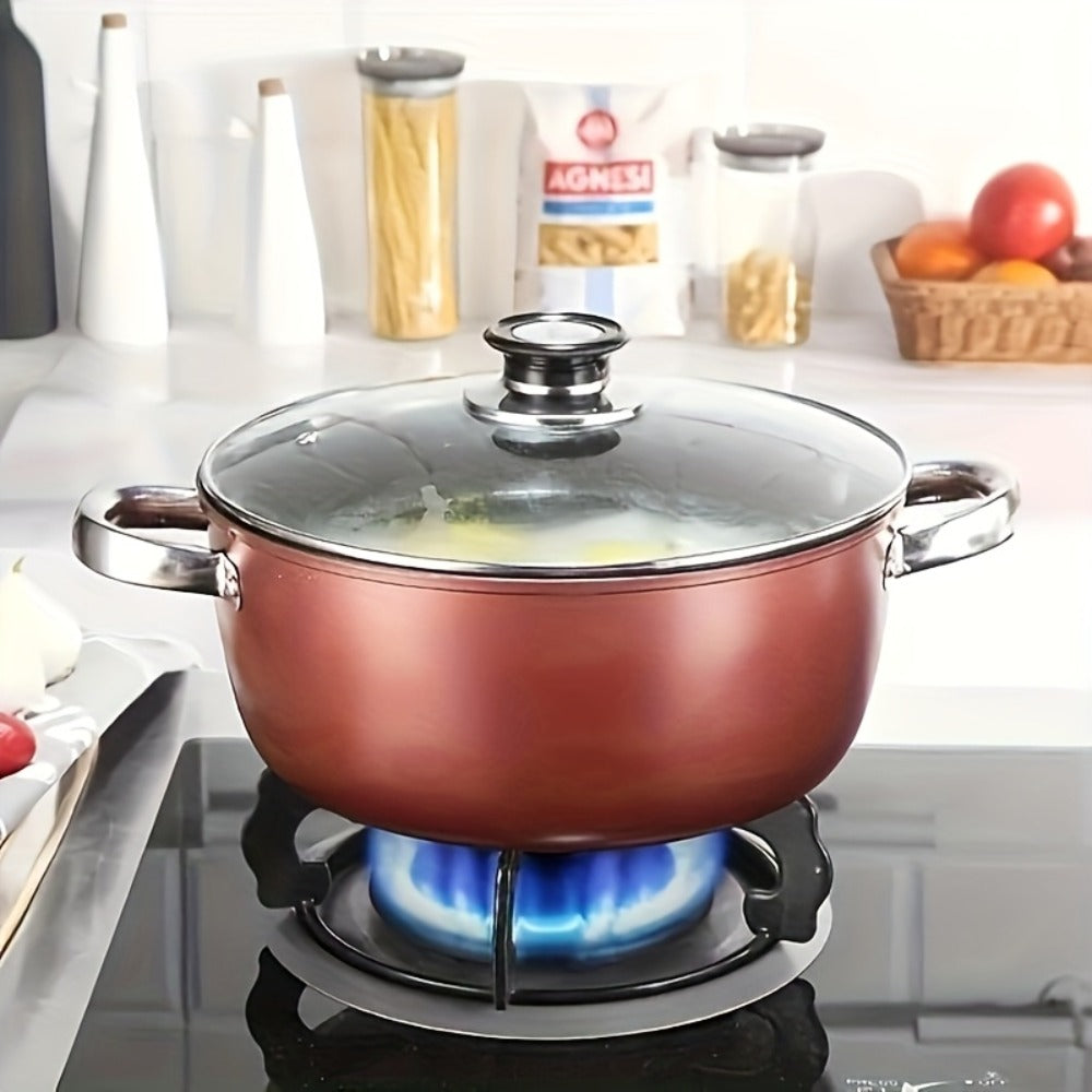 Nonstick Stock Pot with Lid 10 Inch Stone Derived Coating Iron Core Even Heating Induction Compatible Soup Pot for Stewing Boiling Family Dinners