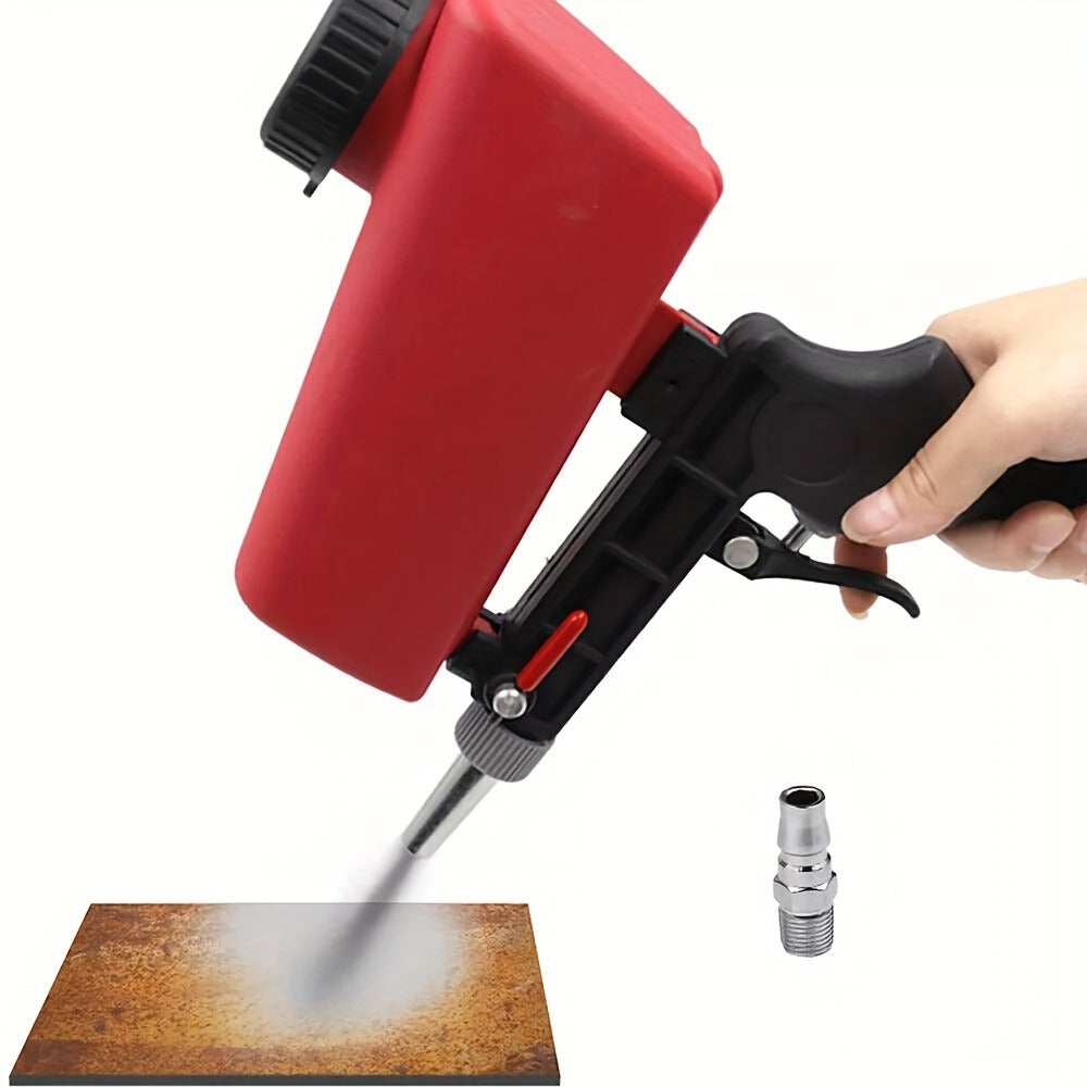 Sandblasting Gun Pneumatic 90 PSI Adjustable | Portable Gravity Air Sand Blaster for Rust Removal, Paint Stripping & Surface Prep ¨C Compact Blasting Power Tool