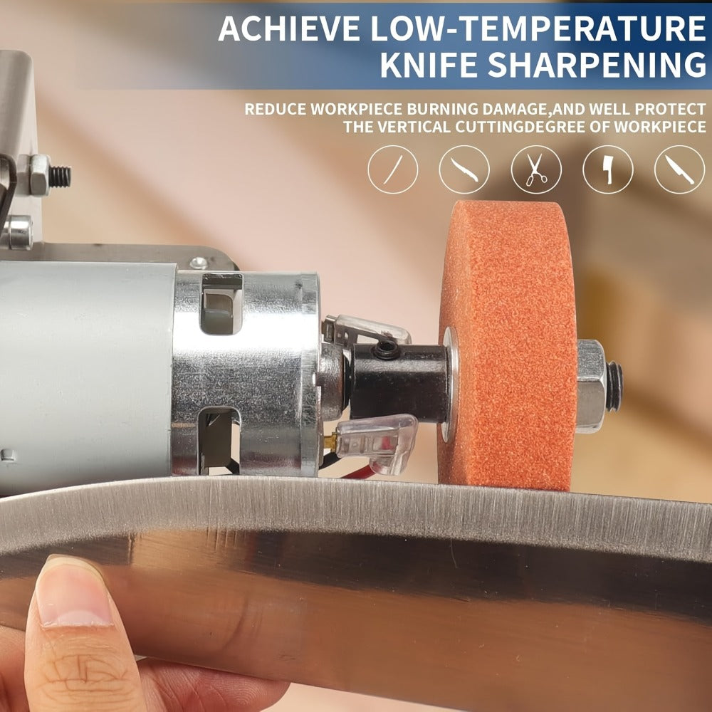 Electric Bench Grinder & Knife Sharpener - 15¡ã Angle 7-Speed Tabletop Sanding Machine for Woodworking, Metal Grinding & Knife Making