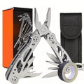 Multitool Pliers Folding Pocket, Carbon Steel Multi-Function Pliers with Wire Cutter Screwdriver & Anti-Slip Handle, Compact Multipurpose Tool for Camping, Fishing, Outdoor Survival & Home Repair