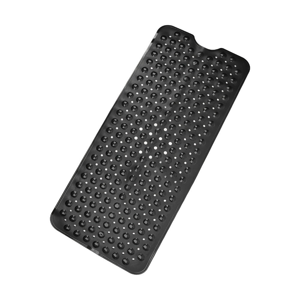 Non-Slip Shower Mat with Suction Cups & Massage Rings - Quick Drain Bath Mat for Shower, Bathtub, Hotel & Bathroom - Round Hole Design Anti-Slip Rug