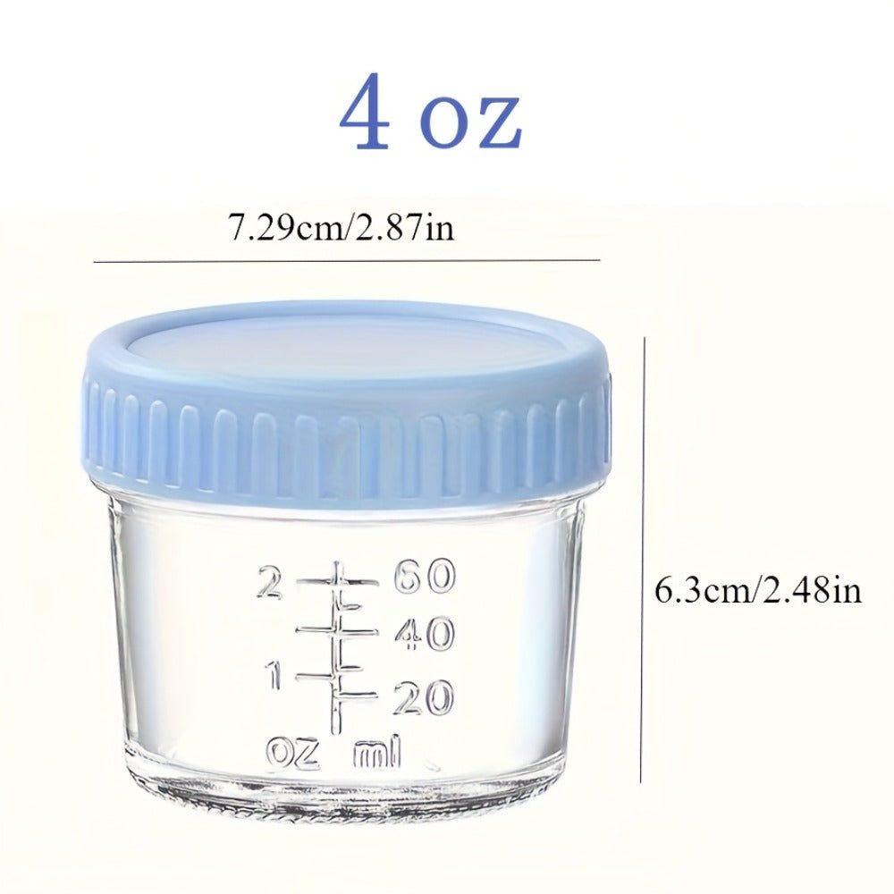 4oz Glass Food Storage Jars with Lids - 6pcs/10pcs Mini Mason Jars Microwave Dishwasher Freezer Safe for Jam Jelly Honey Spice Pickling Dessert Baby Food