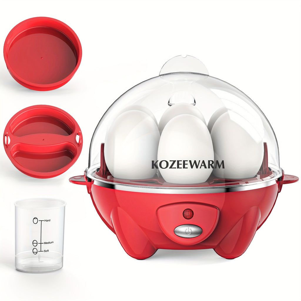 Electric Egg Boiler & Cooker with Auto Shut-Off ¨C Single & Double Layer, Multi-Function for Hard Boiled, Soft Boiled, Scrambled, Omelette, Steamed Vegetables & Dumplings, 4 Colors