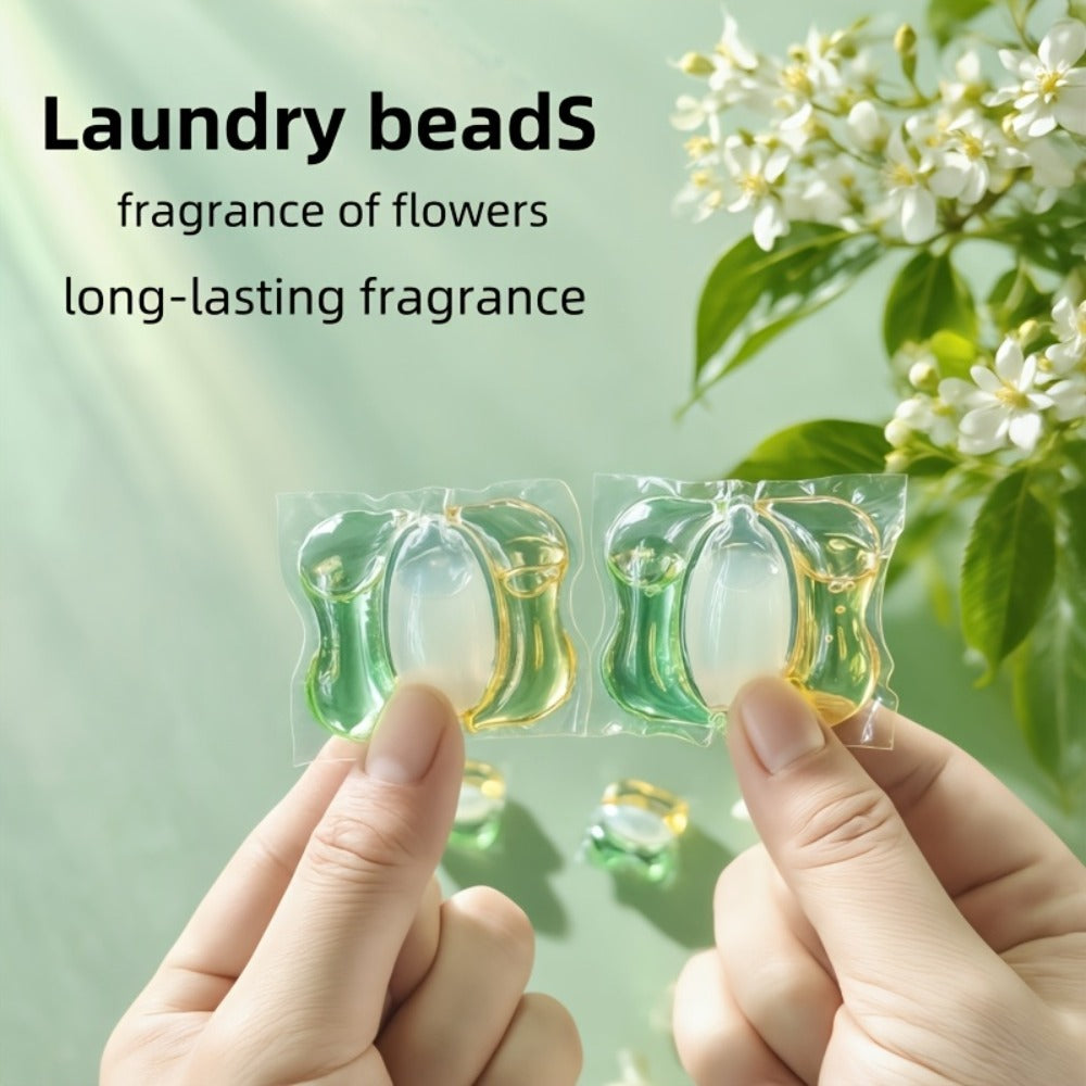 Floral Perfume Laundry Pods 3-in-1 Concentrated Detergent Pods Long-Lasting Fragrance Efficient Stain Removal 0.35oz Each for Clothes Fabric Care 30 60 Count