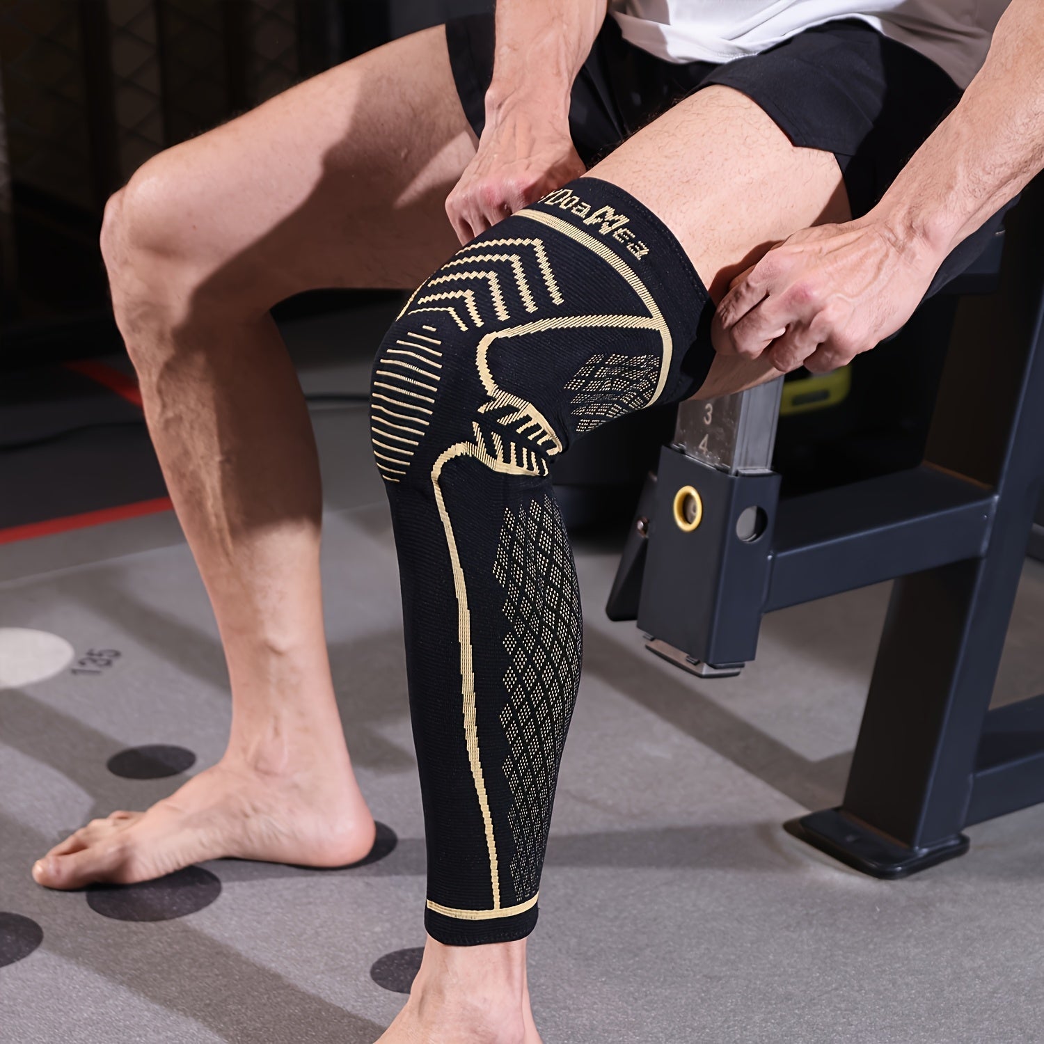 Copper Knee Brace Full Leg Support - Compression Sleeve with Patella Gel Pad & Double Metal Side Stabilizers, Copper-Infused Breathable Fabric, Joint Protection for Running Sports Workout Men Women