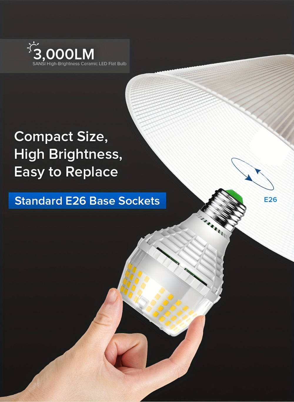 A19 LED Light Bulb 20W 3000 Lumens 250W Equivalent High Brightness Non-Dimmable ¨C E26 Base 270 Degree Beam Angle 25000H Lifespan, 5000K Daylight & 3000K Warm White for Home Office Indoor Lighting