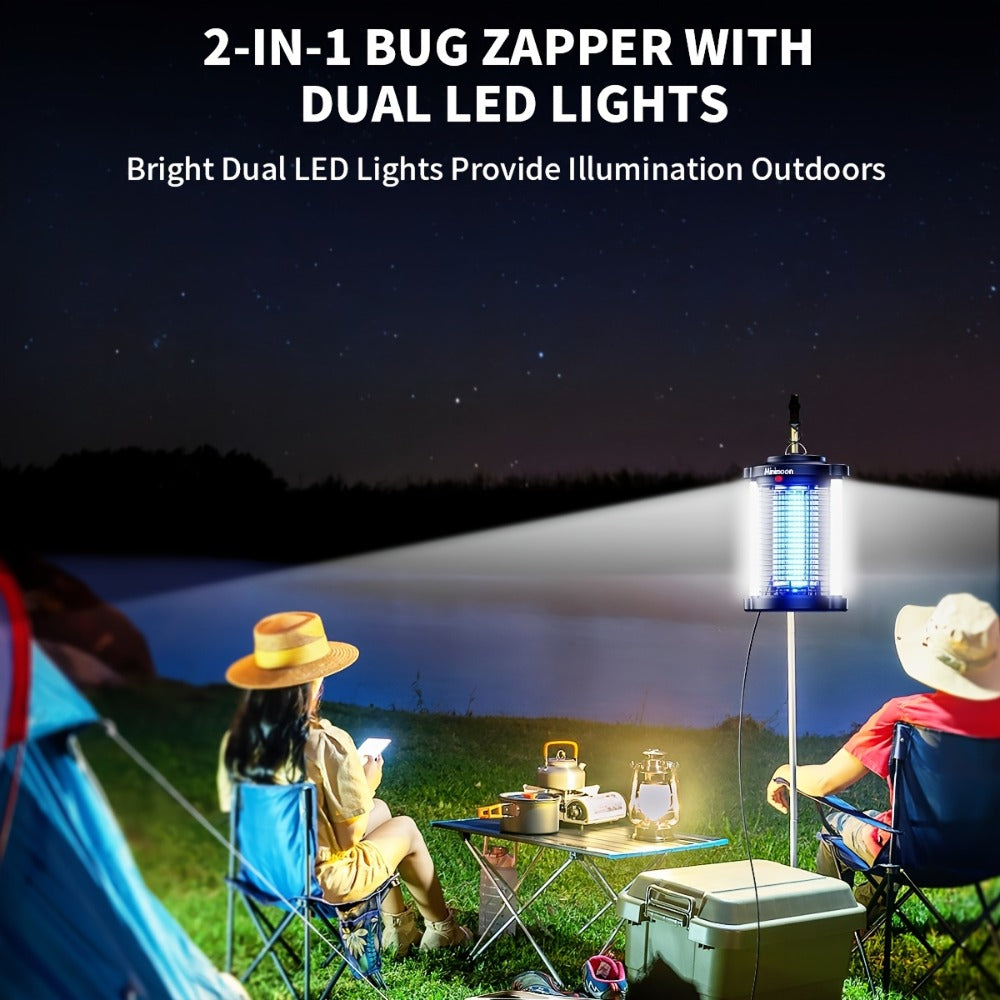 Plug-In Bug Zapper with Dual LED ¨C 110V Electric Fly Killer & Mosquito Trap, Instant Kill for Mosquitoes, Flies & Cockroaches, with Bug Collector Tray, for Home, Office & Commercial Use (HK-5)