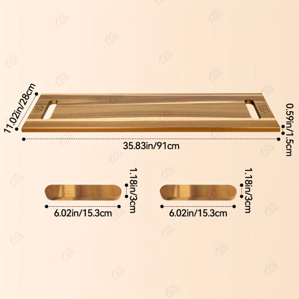 Charcuterie Board Extra Large 36x12 Inch Acacia Wood Cutting Board with Handles 3FT Rectangular Cheese Serving Platter Oversized Grazing Board for Meat Appetizers Party Entertaining Housewarming BBQ Gift