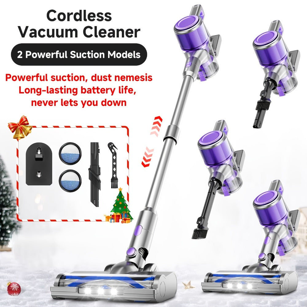 Cordless Stick Vacuum Cleaner 70KPa Brushless Motor 45-Min Runtime Lightweight for Pet Hair Carpet Hard Floor Dust with Cord & Cordless Modes