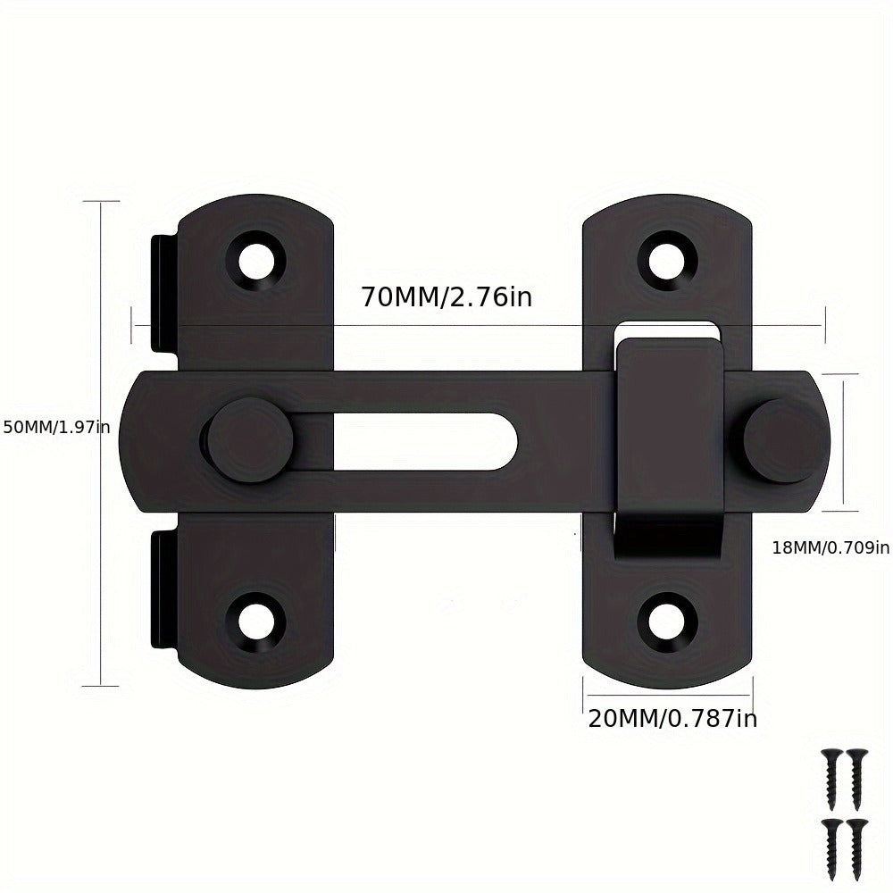 Stainless Steel Door Bolt Lock 180¡ã Flip Latch ¨C Set of 4 Heavy Duty Security Locks with 2 Keys for Garage Stable Bathroom Outdoor Gate Shed Fence Home Door