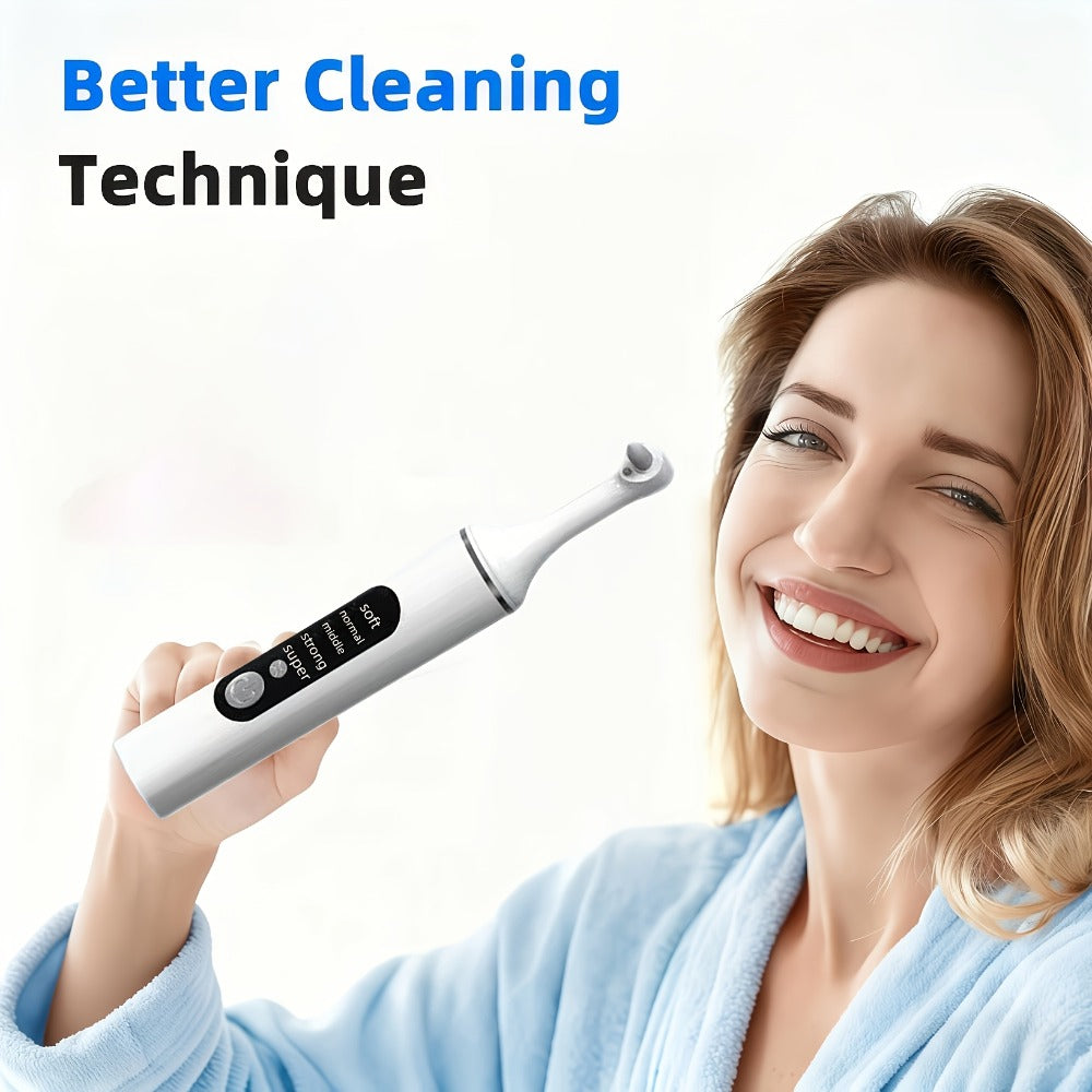 Tooth Polisher Rechargeable ¨C 6 Brush Heads & 5-Speed Settings, Electric Teeth Polishing Tool for Plaque Removal, Stain Removal & Teeth Whitening, Professional-Level Dental Care at Home