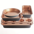 Nonstick Bakeware Set Stackable Space-Saving - Round & Square Pans, Waffle Tray, Cookie Sheet, Dishwasher Safe, Carbon Steel Baking Pan Set for Oven, 2pcs / 5pcs / 10pcs Options