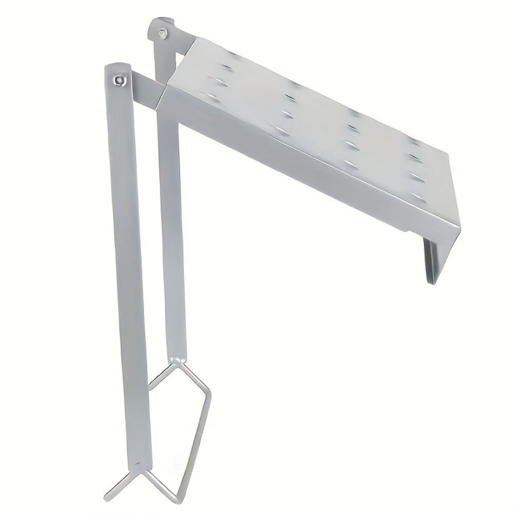 Ladder Platform Scaffold Board 400 lb Heavy Duty Non-Slip Work Tray Retractable Workstation Tool Tray Attachment for Extension Ladders Easy Install Silver