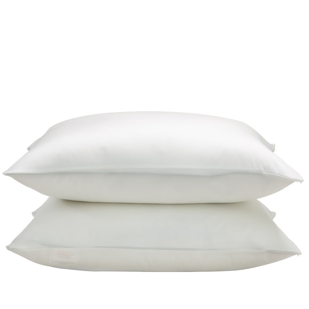 Silk Pillowcase 22 Momme ¨C Satin Weave Mulberry Silk with Hidden Zipper for Hair & Skin Health, Standard Queen King ¨C Multiple Colors