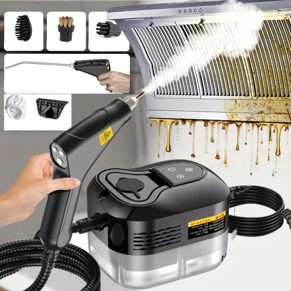 Carpet Steam Cleaner Handheld with LCD Display 1200ml Tank Gear Switch High Temperature for Kitchen Sofa Floor Tile Grout Home