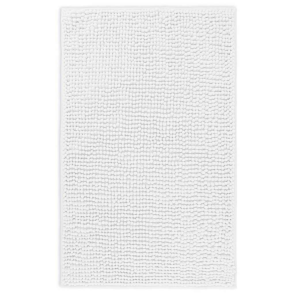 Chenille Bath Rug Extra Thick Soft Absorbent Non-Slip Bathroom Mat Machine Washable, Multiple Sizes & Colors