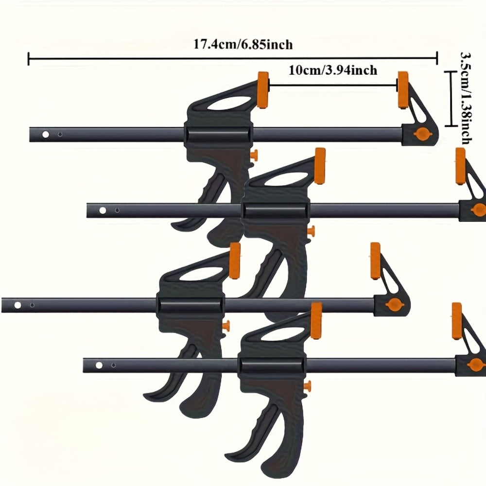 F Clamp Woodworking Quick Clamp Set Ratcheting Bar Clamp with Trigger Handle for Wood Glue DIY Projects