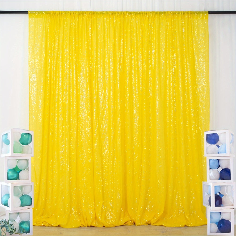 Sequin Backdrop Curtain for Party Wedding - 4x8ft Shimmering Glitter Curtain for Birthday Photo Booth Stage Decoration, Easy Hang, Multi-Color
