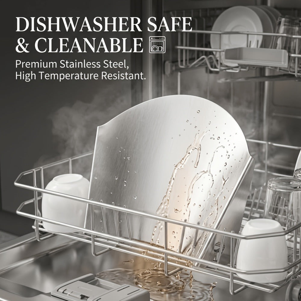 KitchenAid Pouring Chute Stainless Steel Stand Mixer Attachment - Universal Funnel Shield for Tilt-Head & Bowl-Lift 4.5-8 Qt, Anti-Splash Flour Dust Guard, Dishwasher Safe, Gift Box Included