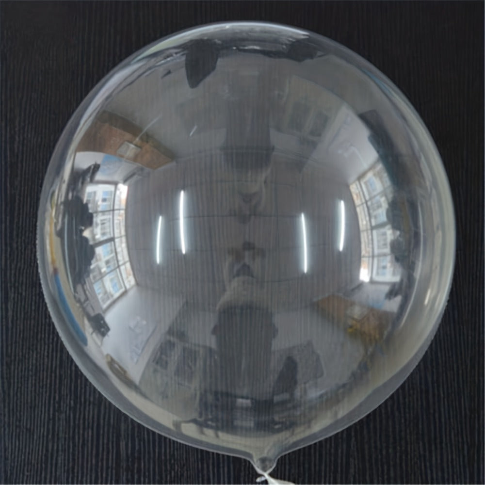 Clear Helium Balloons 10-Pack | Transparent Party Balloons 18¡± 20¡± 24¡± 36¡± for Weddings Birthdays Christmas Halloween Mardi Gras Celebrations ¨C Helium Ready with Sturdy Neck & Base