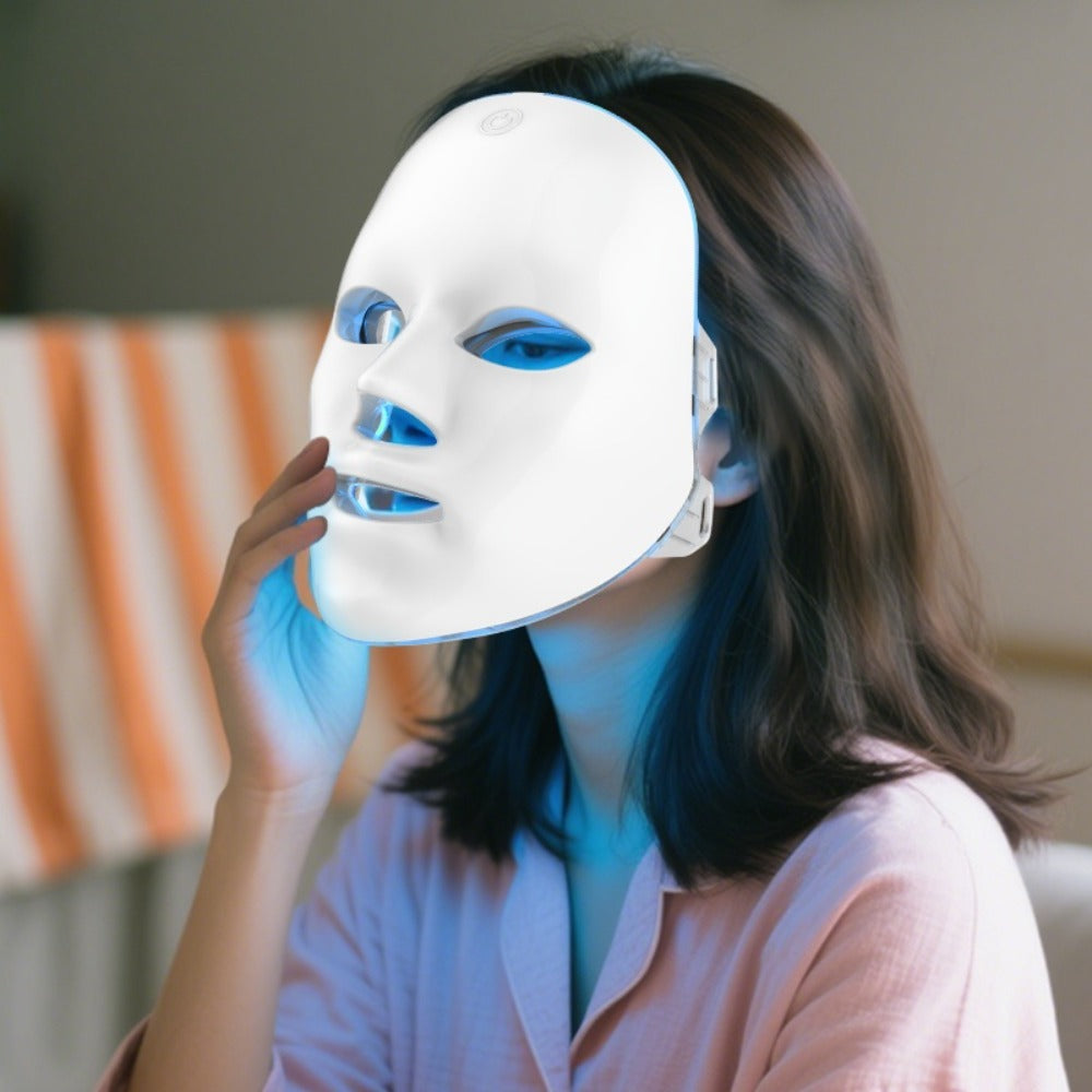 Portable 7-Color LED Facial Mask Device ¨C USB Rechargeable Home Beauty Skincare Tool for Face Care, Anti-Aging & Acne, Perfect Gift for Girlfriend & Valentine's Day