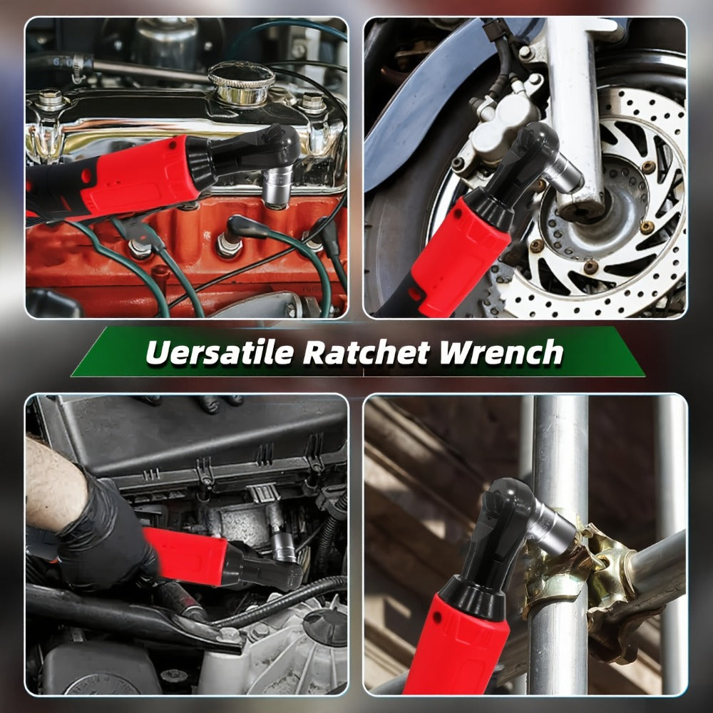 Cordless Electric Ratchet Wrench Set 12V - 45Nm High Torque 3/8¡± Rechargeable Ratchet Wrench with Battery, Charger & Toolbox for Automotive Repair, Angle Frame Installation & Home Improvement (4 Colors)