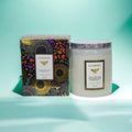 Scented Candle in Relief Glass Cup ¨C Aromatherapy Home Fragrance with Crystal Embellishment, Single Wick, Multiple Scents ¨C Jasmine, Tuberose, Amber, Sage & More