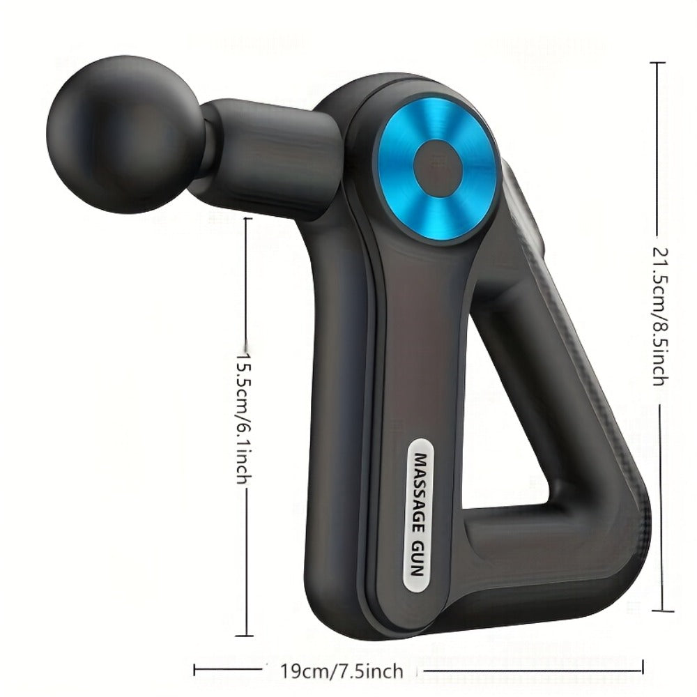 Massage Gun Deep Tissue Percussion Massager Portable | 9 Attachments 9 Speed Settings Muscle Relief Fatigue Recovery Pain Alleviation | Compact Handheld Body Massager for Athletes Gym Home Office | Blue Black Golden Black