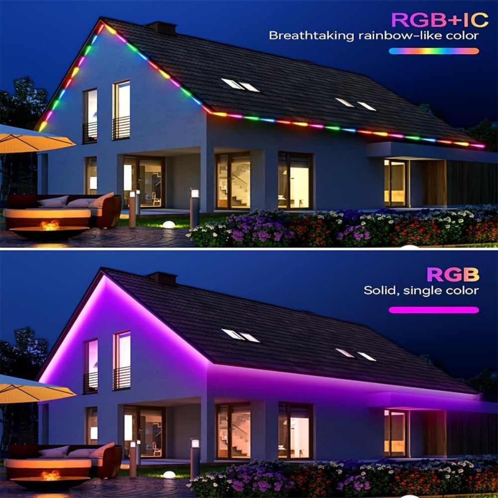 RGBIC TV Backlight Strip Lights for 10-85 Inch TV & Monitor, USB Powered Smart LED Bias Lighting with App Control, IR Remote, Music Sync, Color Changing, Bedroom Living Room Kitchen Christmas Decoration
